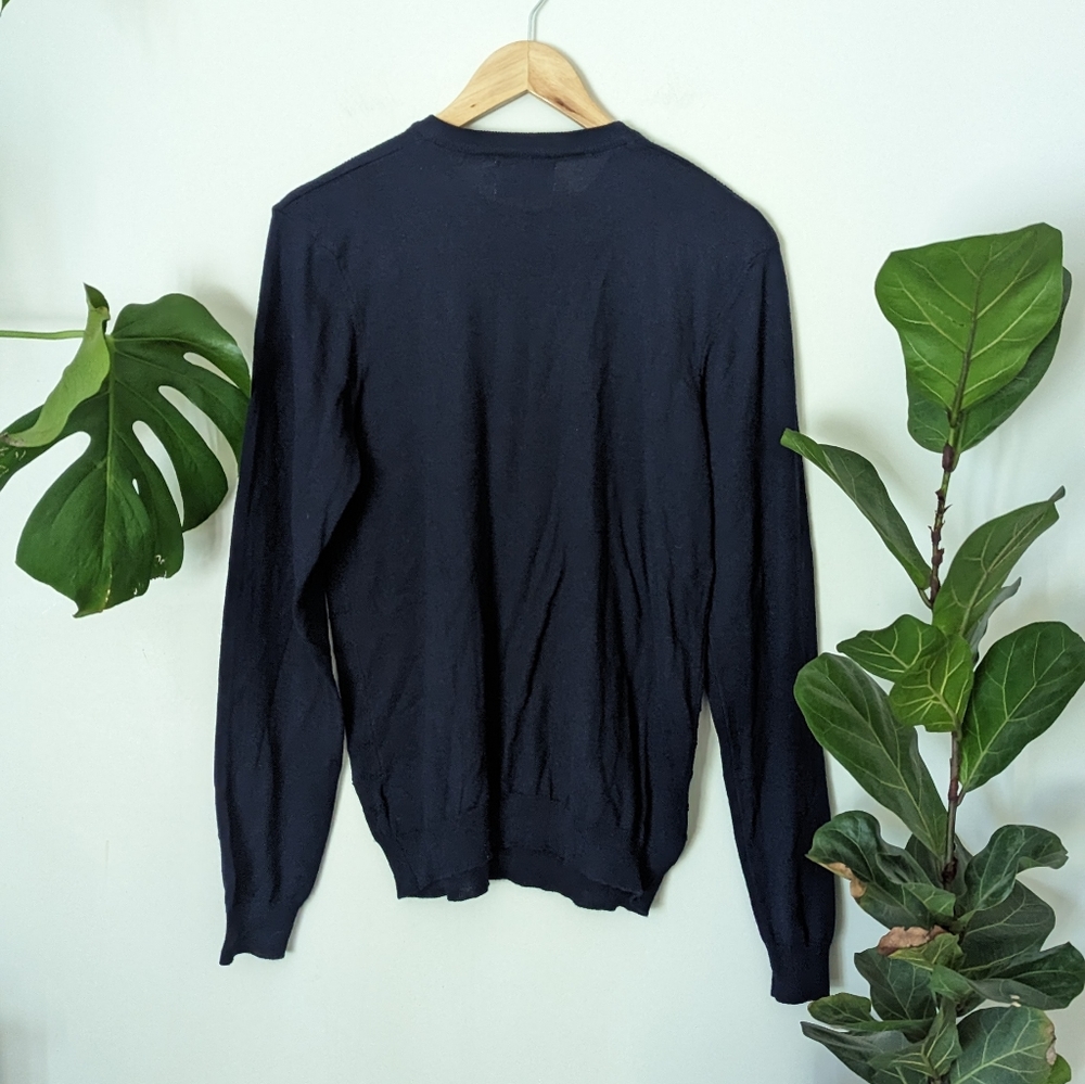 Topman | Knit Crewneck Navy Sweater - Picture 7 of 9